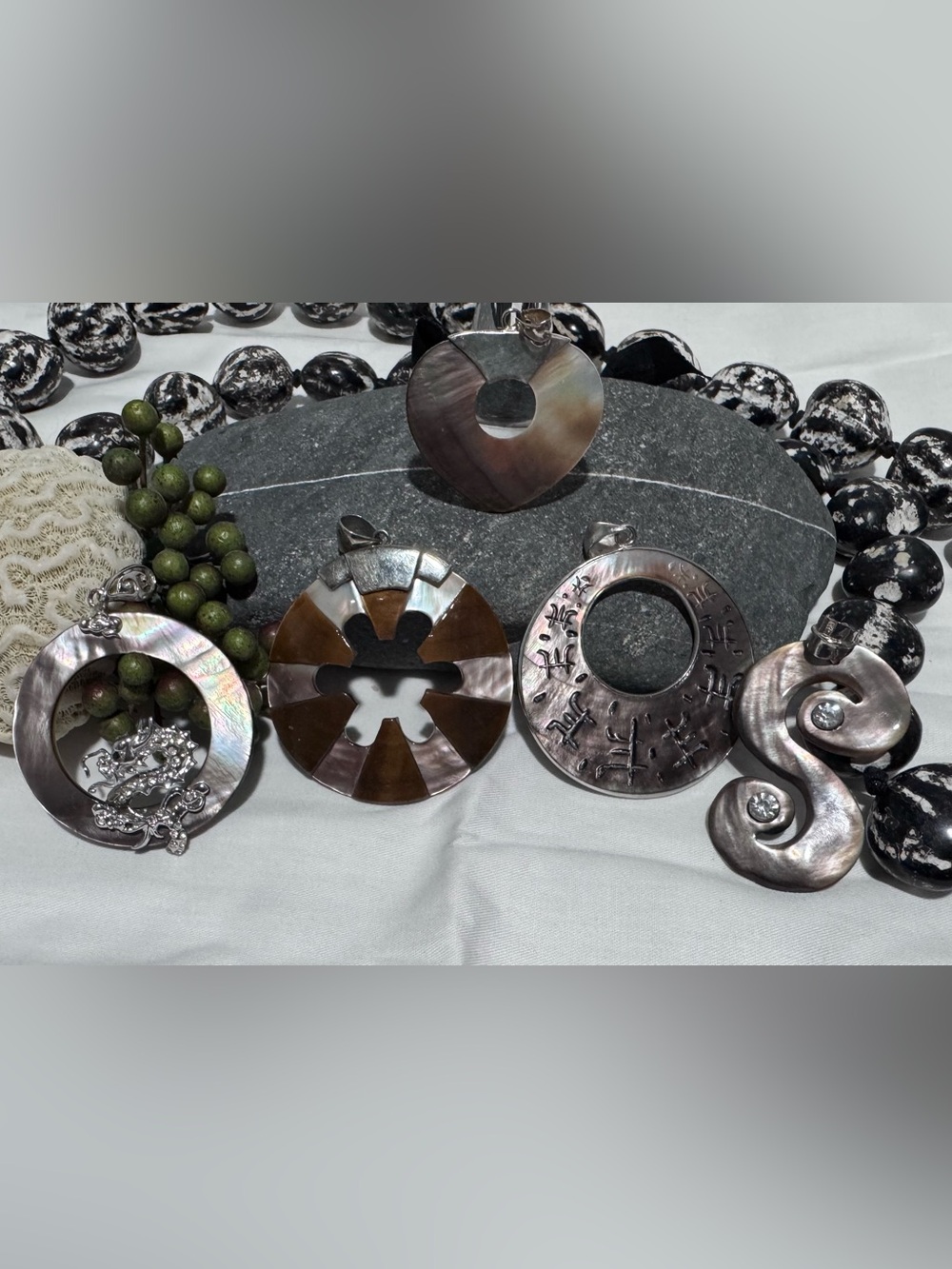 Set of Mother of Pearl Pendants